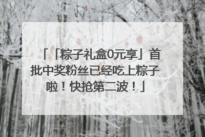 「粽子礼盒0元享」首批中奖粉丝已经吃上粽子啦！快抢第二波！