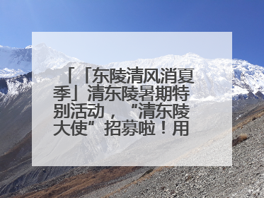 「东陵清风消夏季」清东陵暑期特别活动，“清东陵大使”招募啦！用你的热爱守护世界遗产！