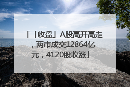 「收盘」A股高开高走，两市成交12864亿元，4120股收涨