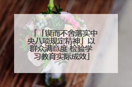 「锲而不舍落实中央八项规定精神」以群众满意度 检验学习教育实际成效