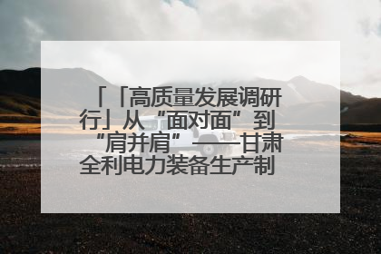 「高质量发展调研行」从“面对面”到“肩并肩”——甘肃全利电力装备生产制造项目一线见闻