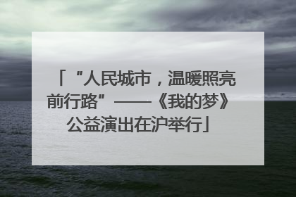 “人民城市，温暖照亮前行路”——《我的梦》公益演出在沪举行