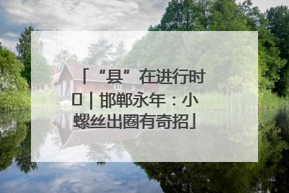 “县”在进行时⑬｜邯郸永年：小螺丝出圈有奇招