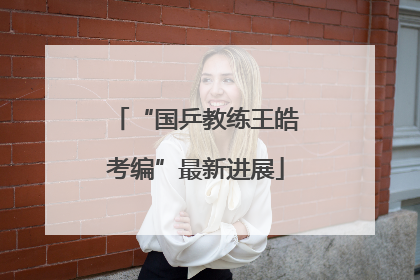 “国乒教练王皓考编”最新进展