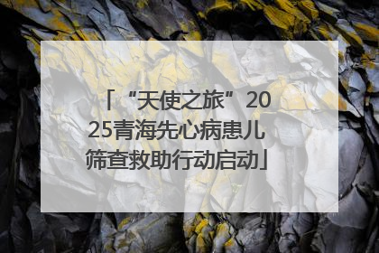 “天使之旅”2025青海先心病患儿筛查救助行动启动