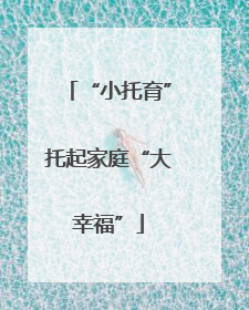 “小托育”托起家庭“大幸福”
