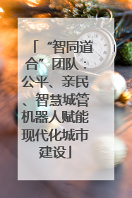 “智同道合”团队：公平、亲民、智慧城管机器人赋能现代化城市建设