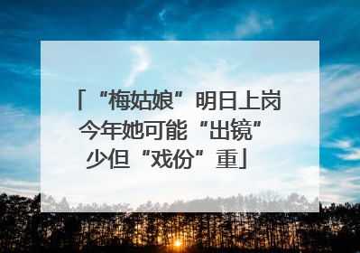 “梅姑娘”明日上岗 今年她可能“出镜”少但“戏份”重