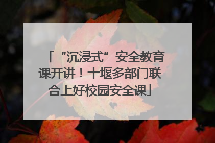 “沉浸式”安全教育课开讲！十堰多部门联合上好校园安全课