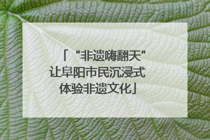 “非遗嗨翻天”让阜阳市民沉浸式体验非遗文化