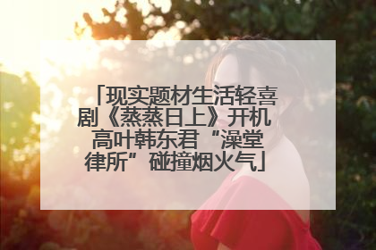 现实题材生活轻喜剧《蒸蒸日上》开机 高叶韩东君“澡堂律所”碰撞烟火气