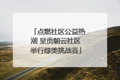 点燃社区公益热潮 呈贡朝云社区举行绿美挑战赛