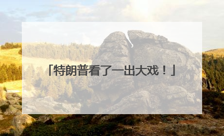 特朗普看了一出大戏！