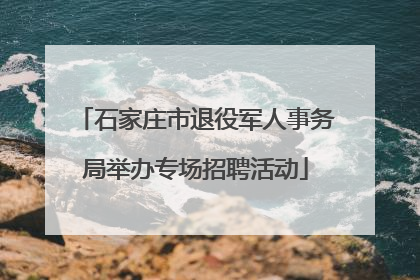 石家庄市退役军人事务局举办专场招聘活动