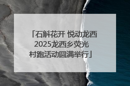 石斛花开 悦动龙西 2025龙西乡荧光村跑活动圆满举行