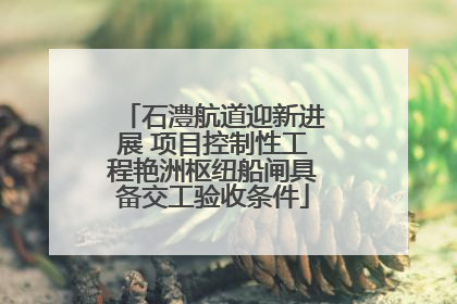 石澧航道迎新进展 项目控制性工程艳洲枢纽船闸具备交工验收条件