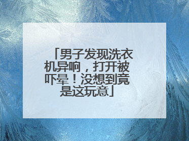 男子发现洗衣机异响，打开被吓晕！没想到竟是这玩意
