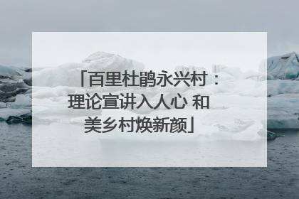 百里杜鹃永兴村：理论宣讲入人心 和美乡村焕新颜