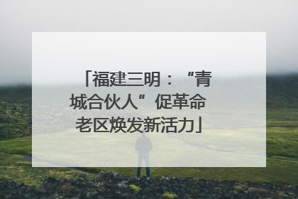 福建三明：“青城合伙人”促革命老区焕发新活力