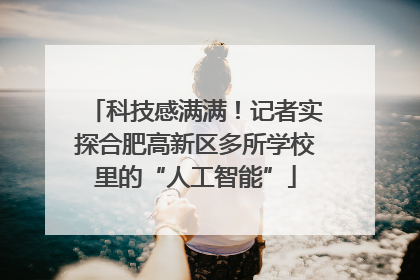 科技感满满！记者实探合肥高新区多所学校里的“人工智能”