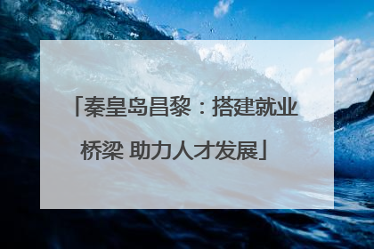 秦皇岛昌黎：搭建就业桥梁 助力人才发展