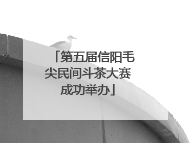 第五届信阳毛尖民间斗茶大赛成功举办