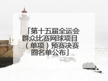 第十五届全运会群众比赛网球项目（单项）预赛决赛圈名单公布