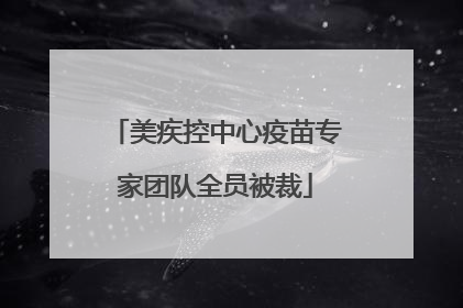 美疾控中心疫苗专家团队全员被裁