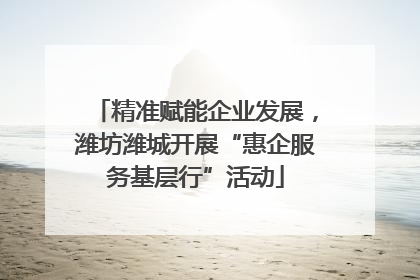 精准赋能企业发展，潍坊潍城开展“惠企服务基层行”活动