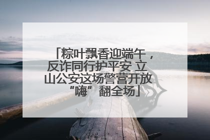 粽叶飘香迎端午，反诈同行护平安 立山公安这场警营开放“嗨”翻全场