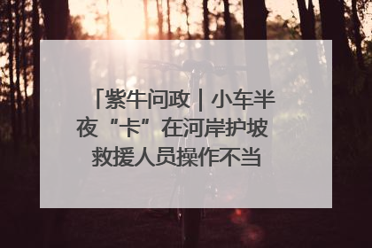 紫牛问政｜小车半夜“卡”在河岸护坡 救援人员操作不当致小车翻下河，然后直接走人了