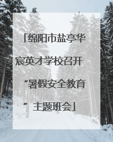 绵阳市盐亭华宸英才学校召开“暑假安全教育”主题班会