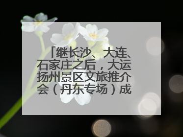 继长沙、大连、石家庄之后，大运扬州景区文旅推介会（丹东专场）成功举办