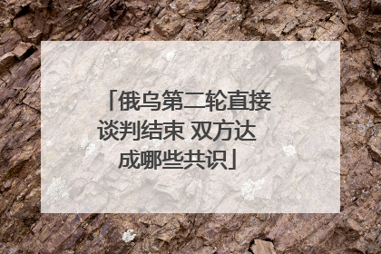 俄乌第二轮直接谈判结束 双方达成哪些共识