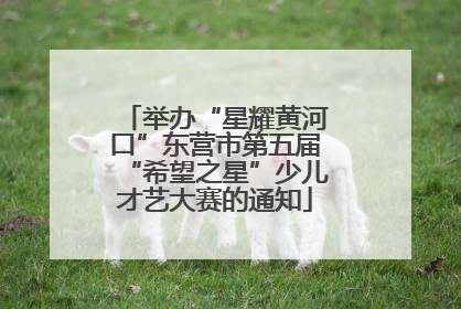 举办“星耀黄河口”东营市第五届“希望之星”少儿才艺大赛的通知