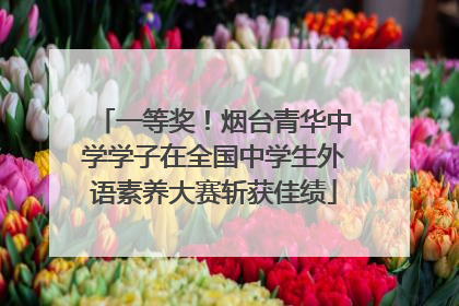 一等奖！烟台青华中学学子在全国中学生外语素养大赛斩获佳绩