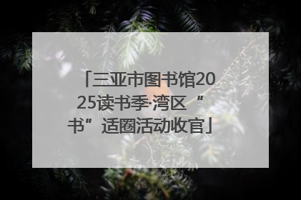 三亚市图书馆2025读书季·湾区“书”适圈活动收官