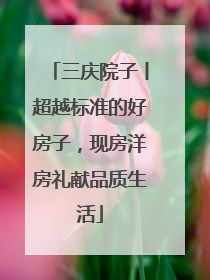 三庆院子丨超越标准的好房子，现房洋房礼献品质生活