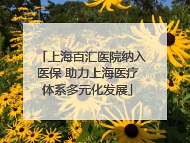 上海百汇医院纳入医保 助力上海医疗体系多元化发展