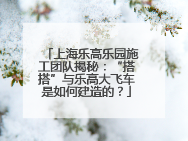 上海乐高乐园施工团队揭秘：“搭搭”与乐高大飞车是如何建造的？