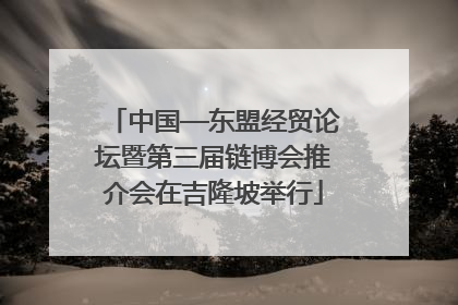 中国—东盟经贸论坛暨第三届链博会推介会在吉隆坡举行