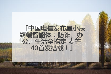 中国电信发布星小辰终端智能体：防诈、办公、生活全搞定 麦芒40首发搭载！