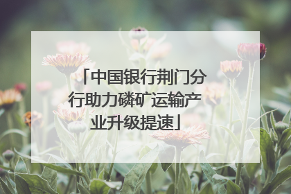 中国银行荆门分行助力磷矿运输产业升级提速