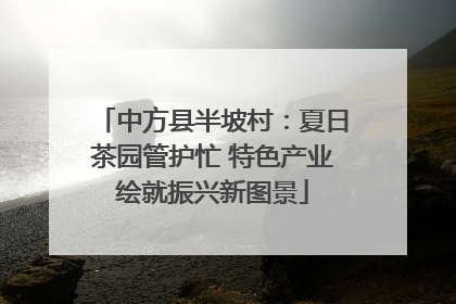 中方县半坡村：夏日茶园管护忙 特色产业绘就振兴新图景