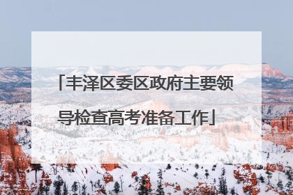 丰泽区委区政府主要领导检查高考准备工作