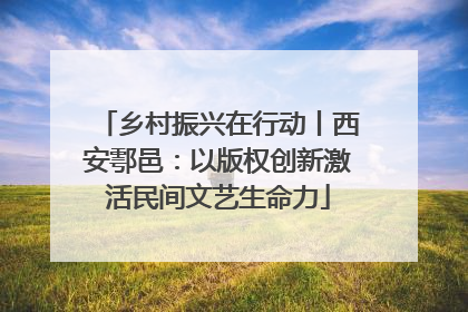 乡村振兴在行动丨西安鄠邑：以版权创新激活民间文艺生命力