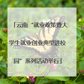 云南“就业政策暨大学生就业创业典型进校园”系列活动举行