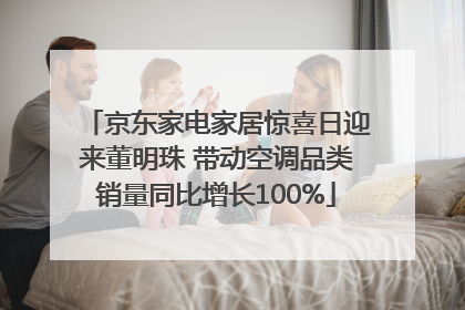 京东家电家居惊喜日迎来董明珠 带动空调品类销量同比增长100%