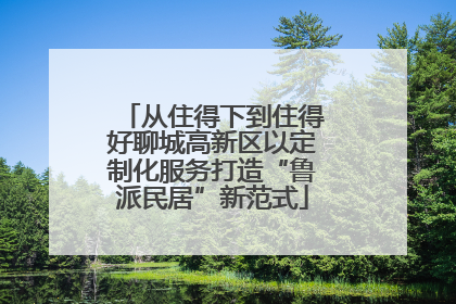 从住得下到住得好聊城高新区以定制化服务打造“鲁派民居”新范式
