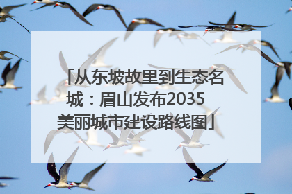 从东坡故里到生态名城：眉山发布2035美丽城市建设路线图